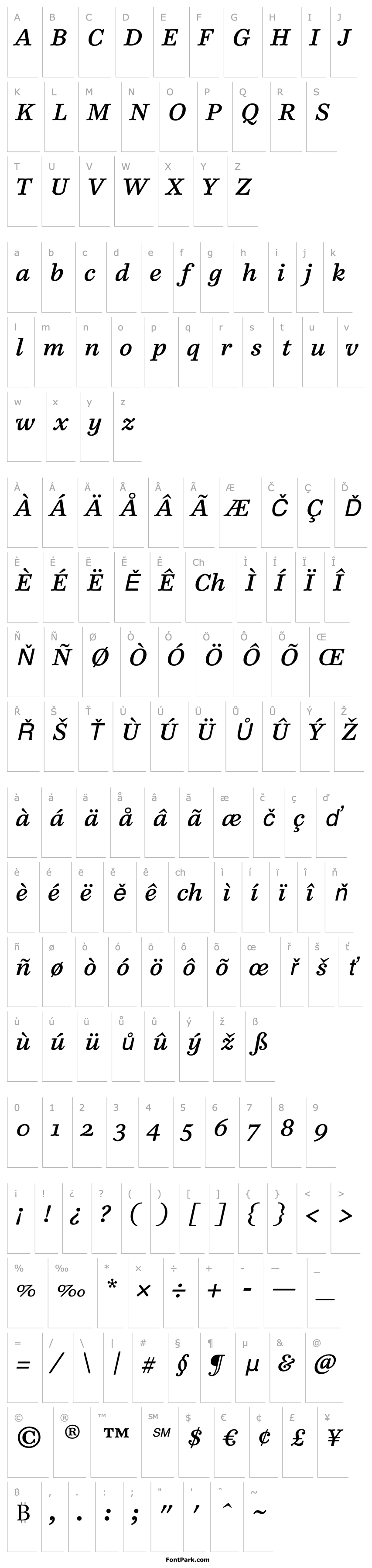 Přehled PB6PS-Italic