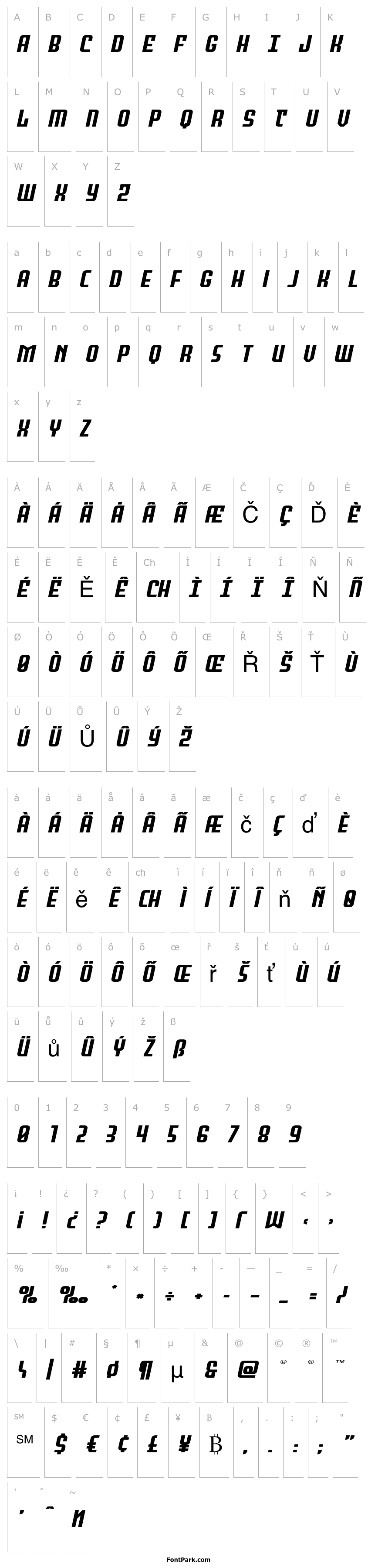 Přehled Peace & Houston Wide Italic