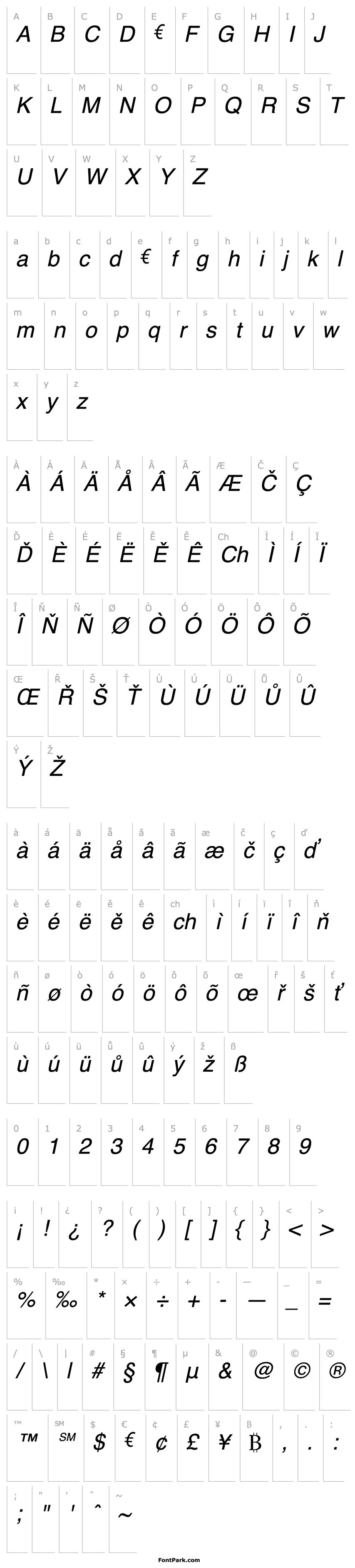 Overview PedestriaMVB-Euro-Italic