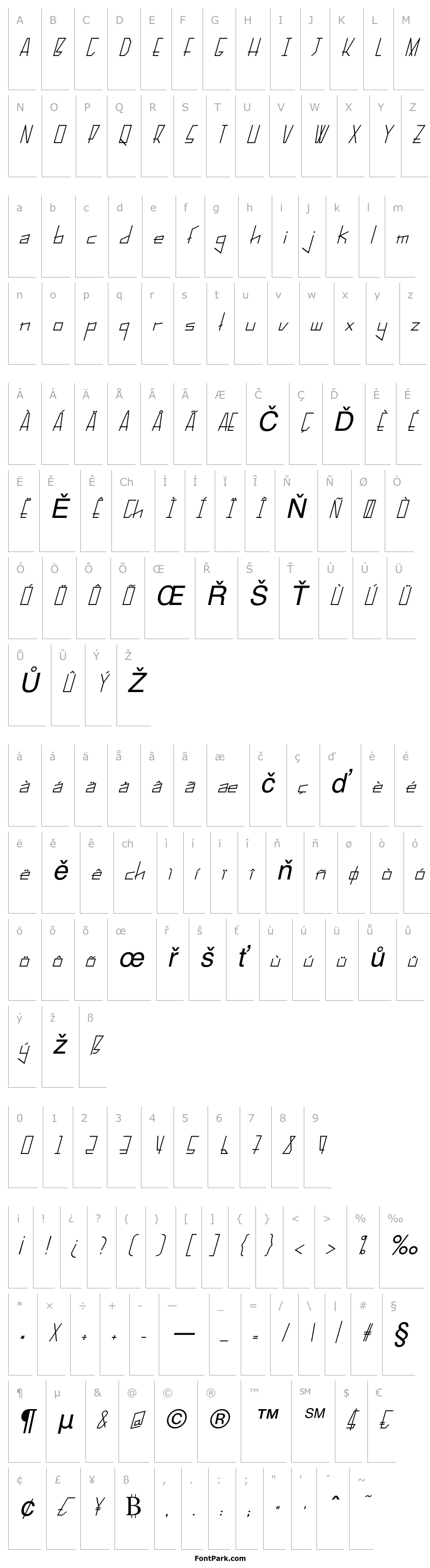 Overview Pelanquier Italic