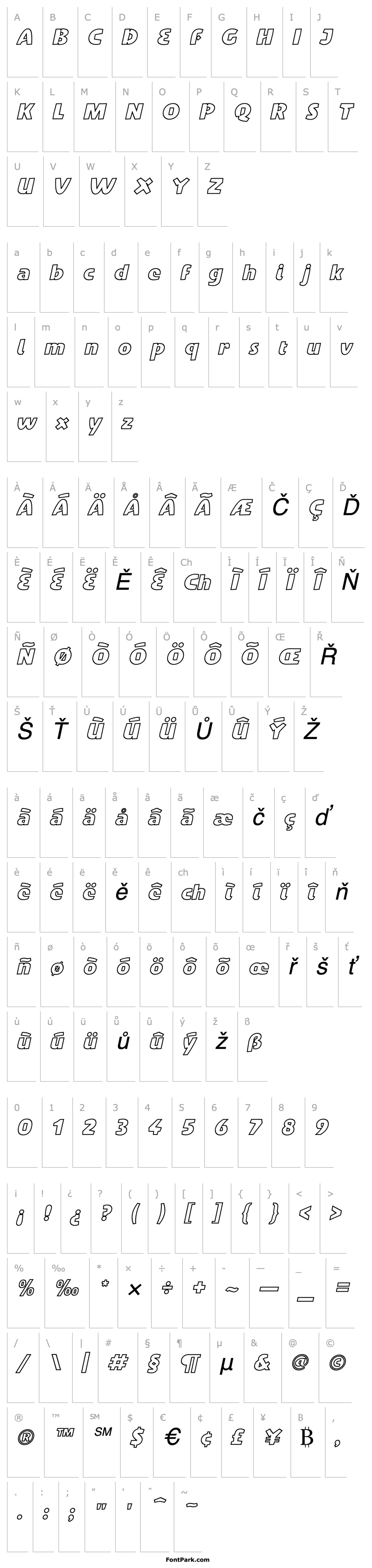 Přehled Penguin-OutlineItalic