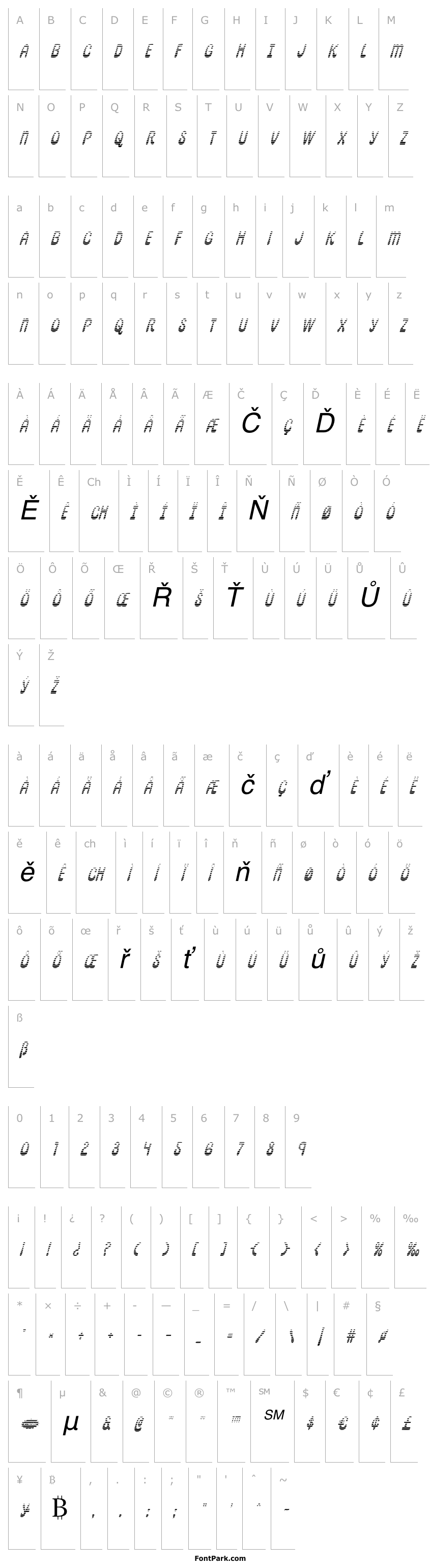 Overview Pepperland Gradient Italic