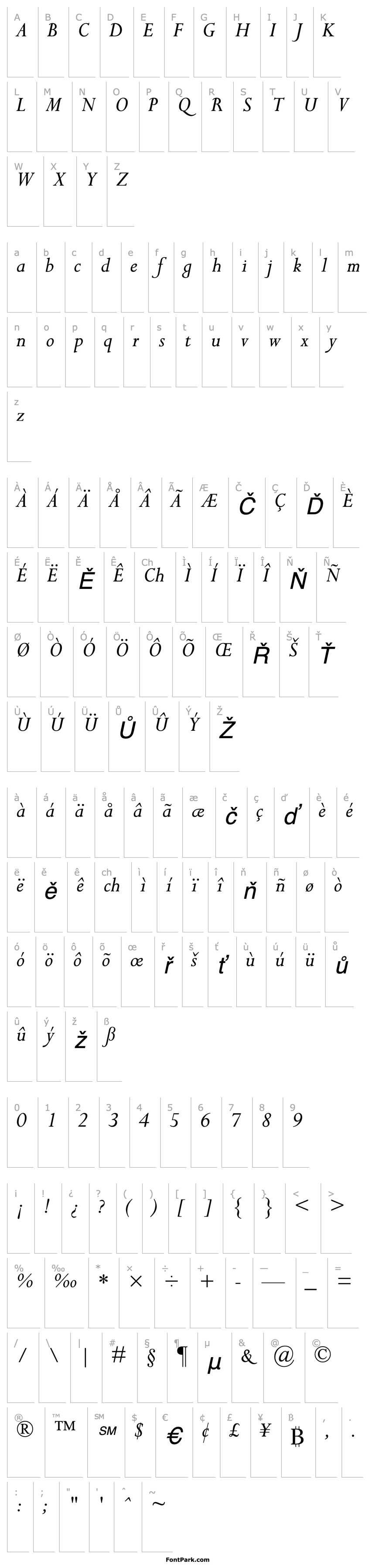 Přehled Perpetua-Italic