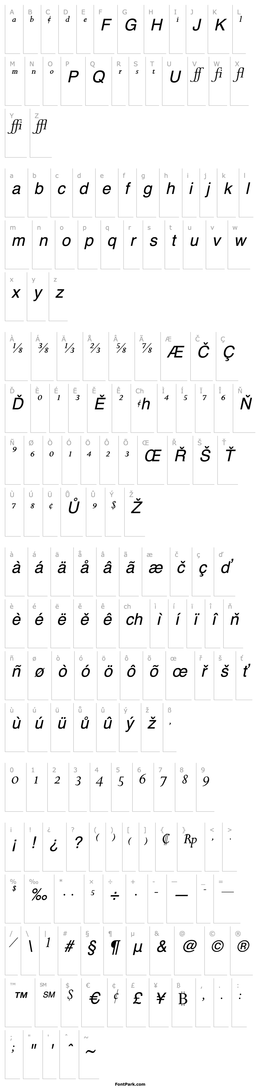 Overview PerpetuaExpert-Italic