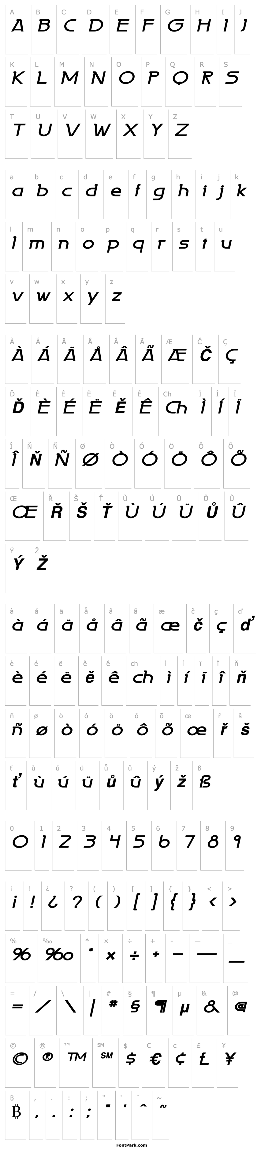 Overview Persia Wide Bold Italic