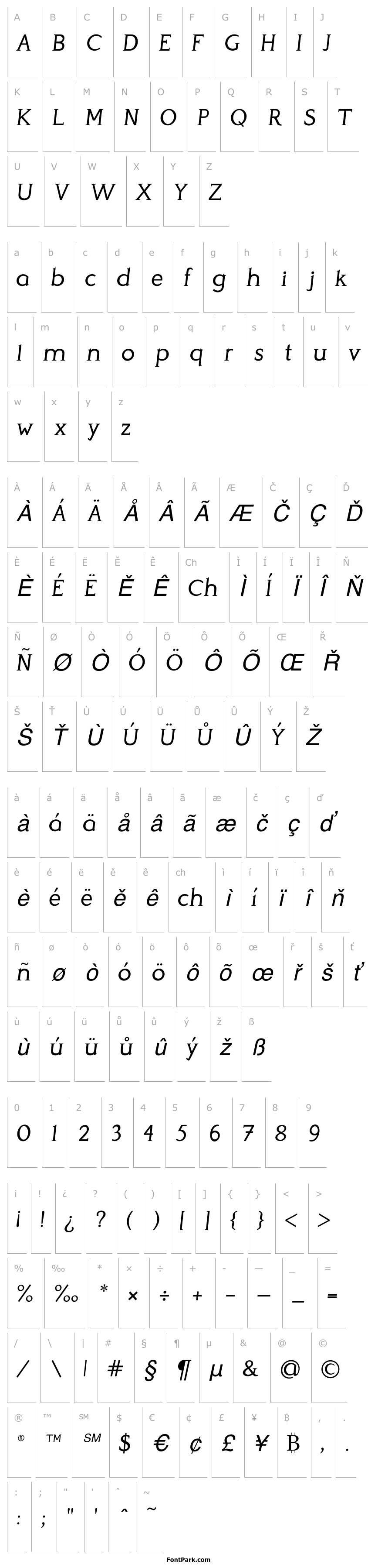 Overview Perspicacious Italic Regular