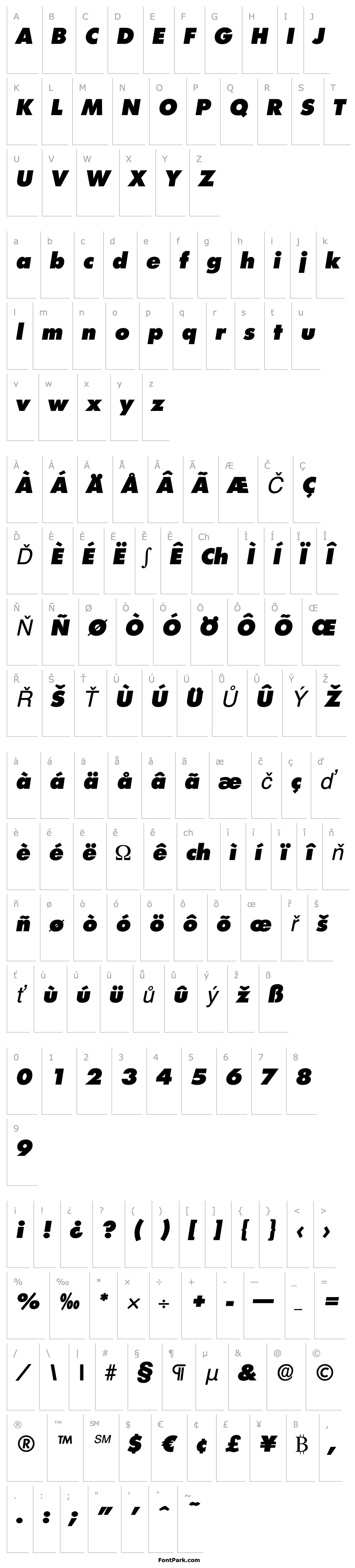 Overview PeterBecker-Heavy Italic