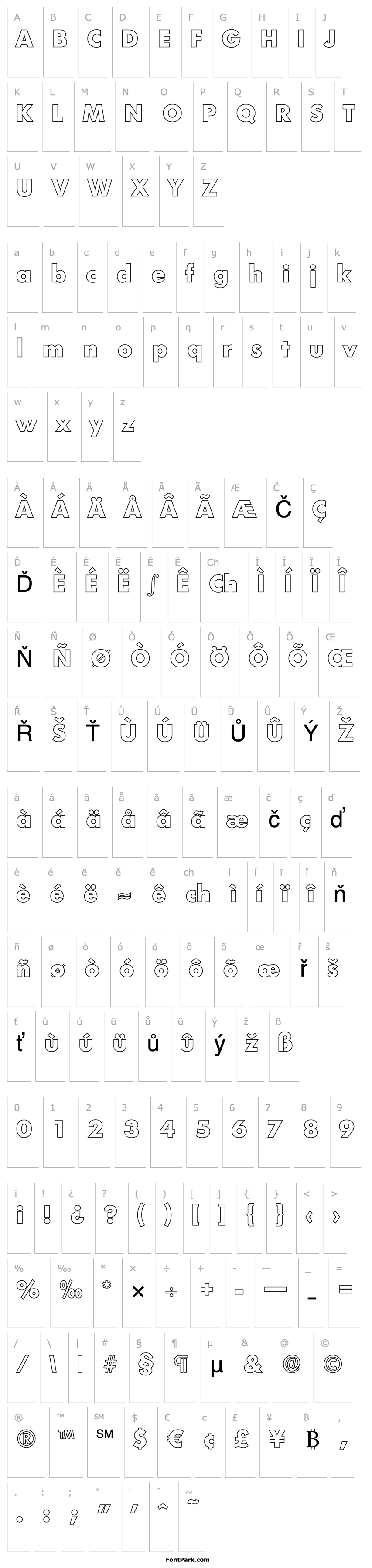 Přehled PeterBeckerOutline-ExtraBold-Regular