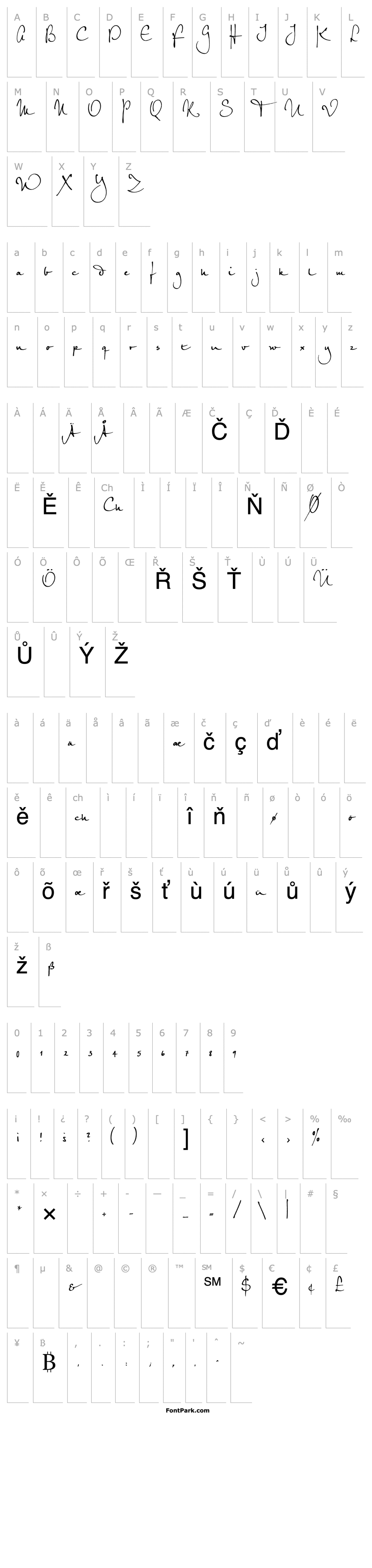 Overview Petra Script EF  Regular