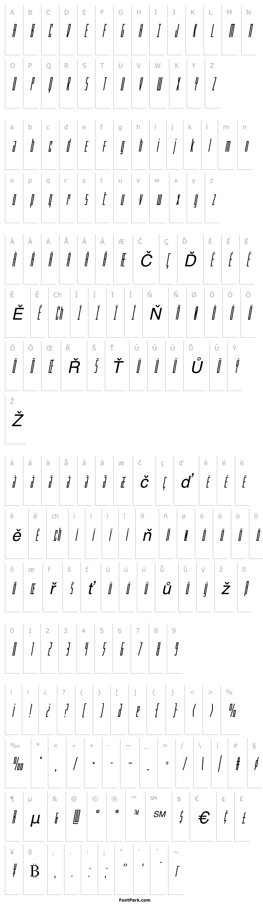 Přehled Phantacon Compact Bold Italic