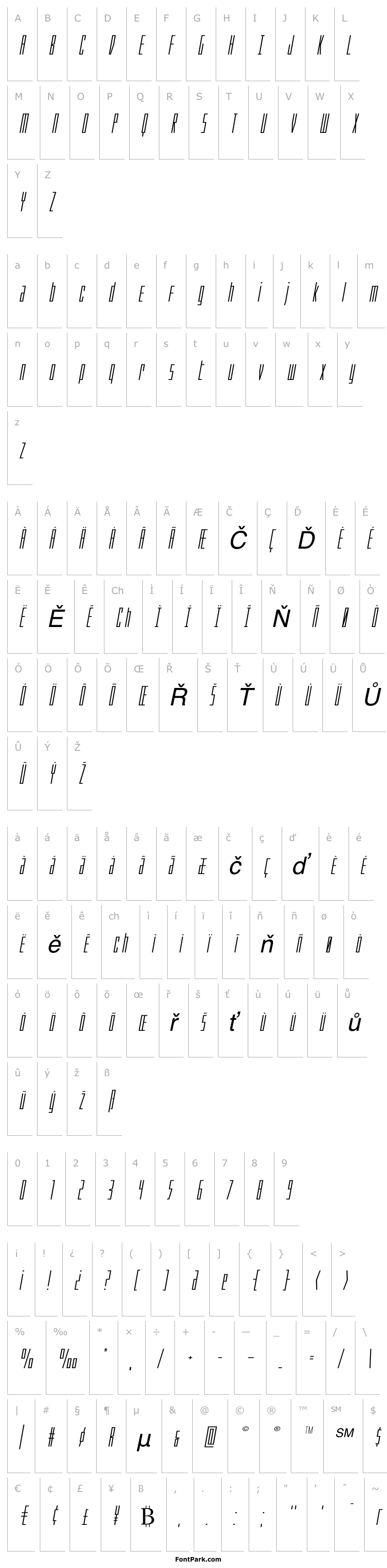 Přehled Phantacon Expanded Italic