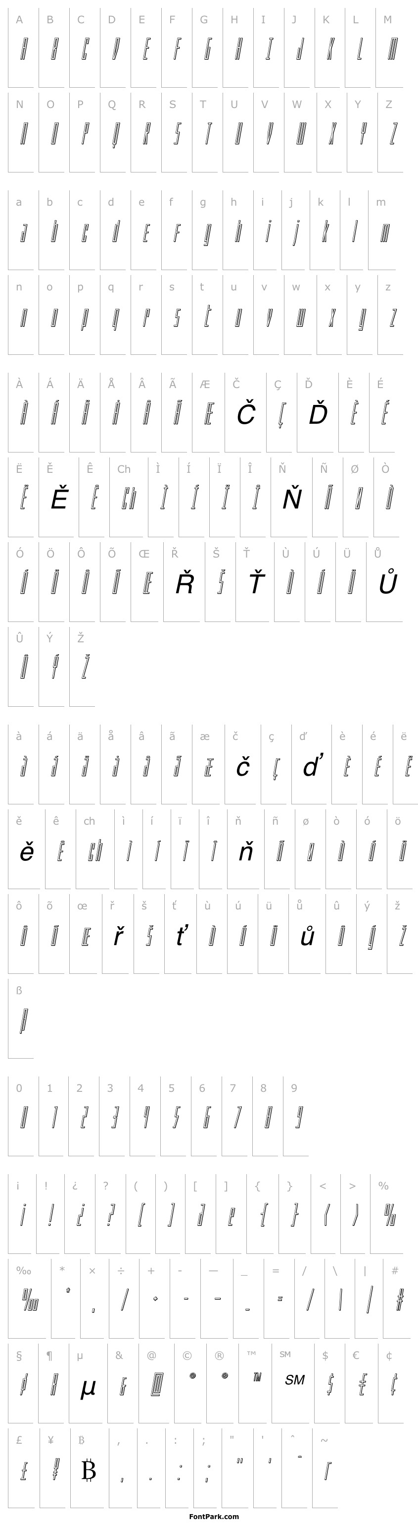Overview Phantacon Outline Italic