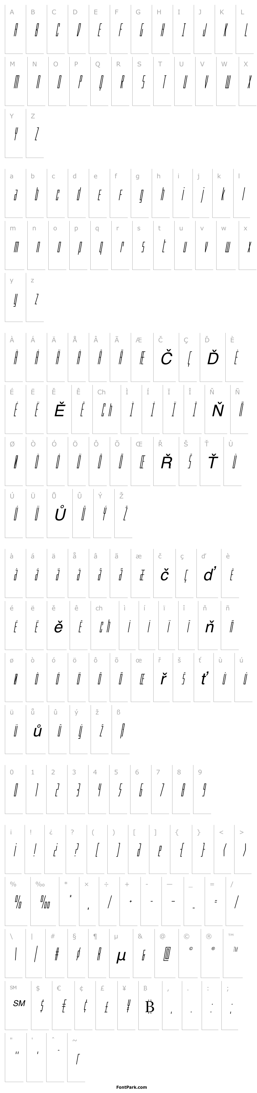 Přehled Phantacon Title Italic