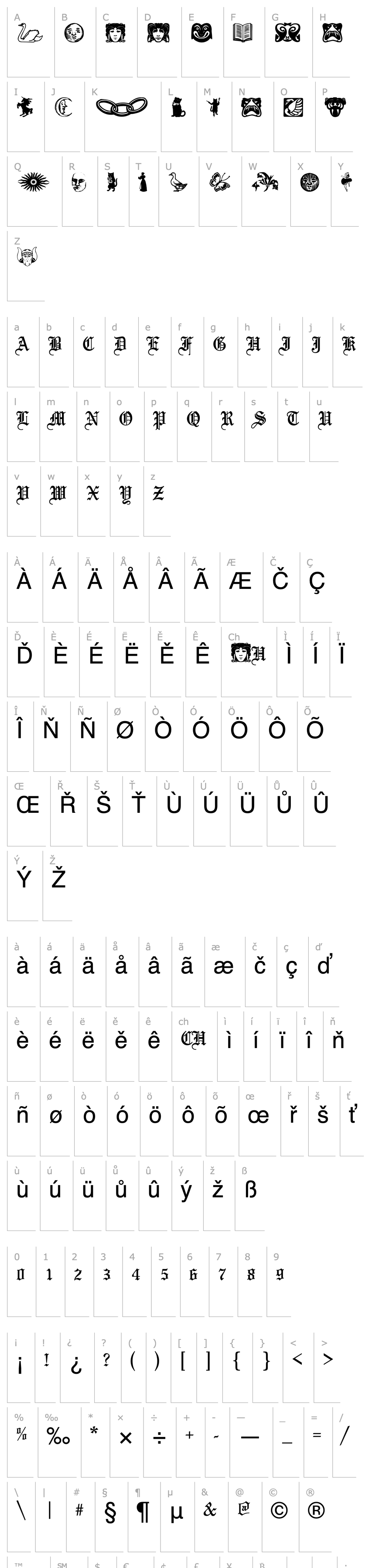 Overview Phantasy Dingbats Regular