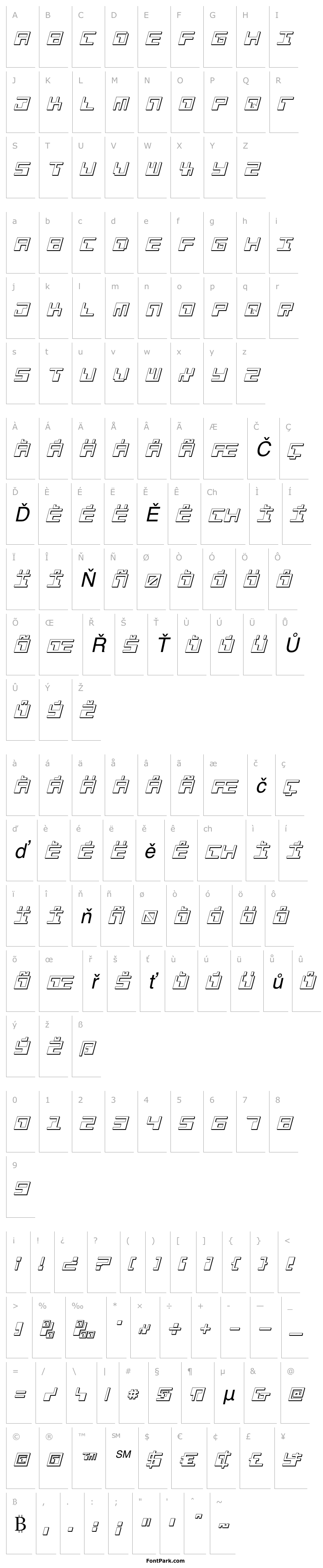 Přehled Phaser Bank 3D Italic