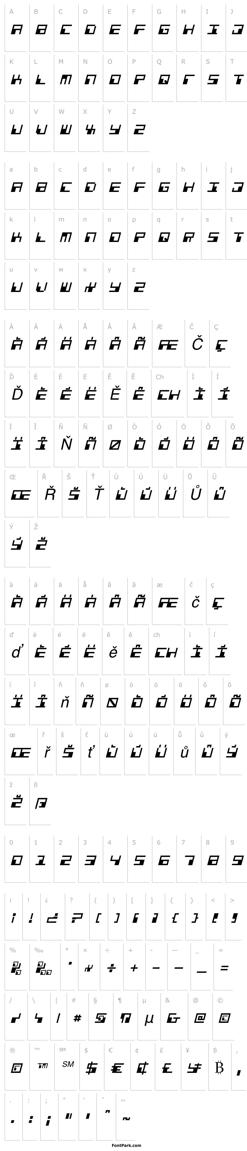 Overview Phaser Bank Italic