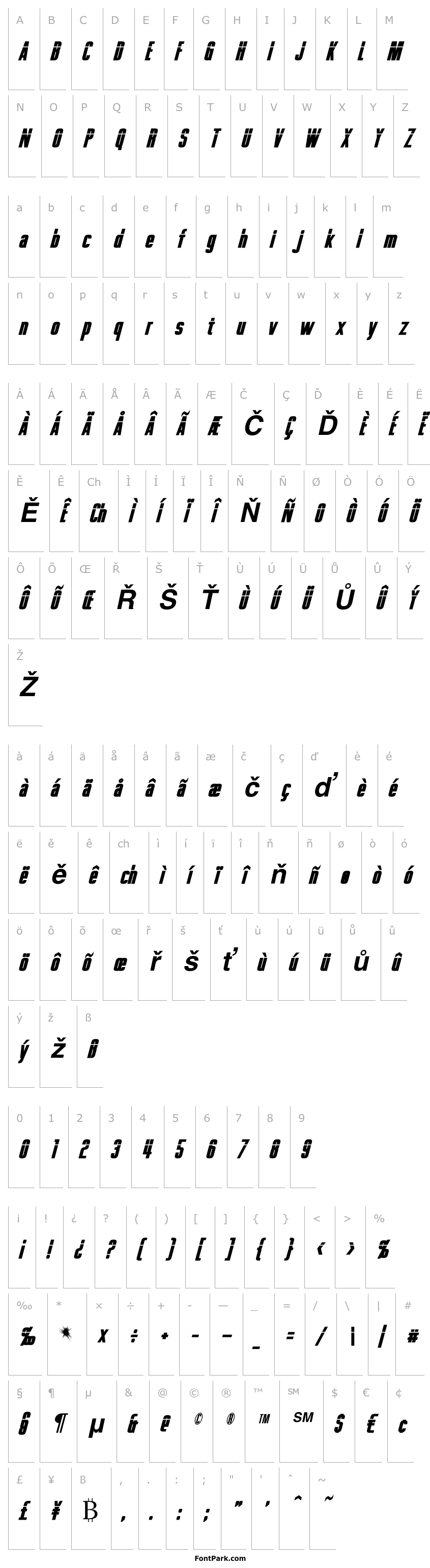 Overview Phelps Bold Italic