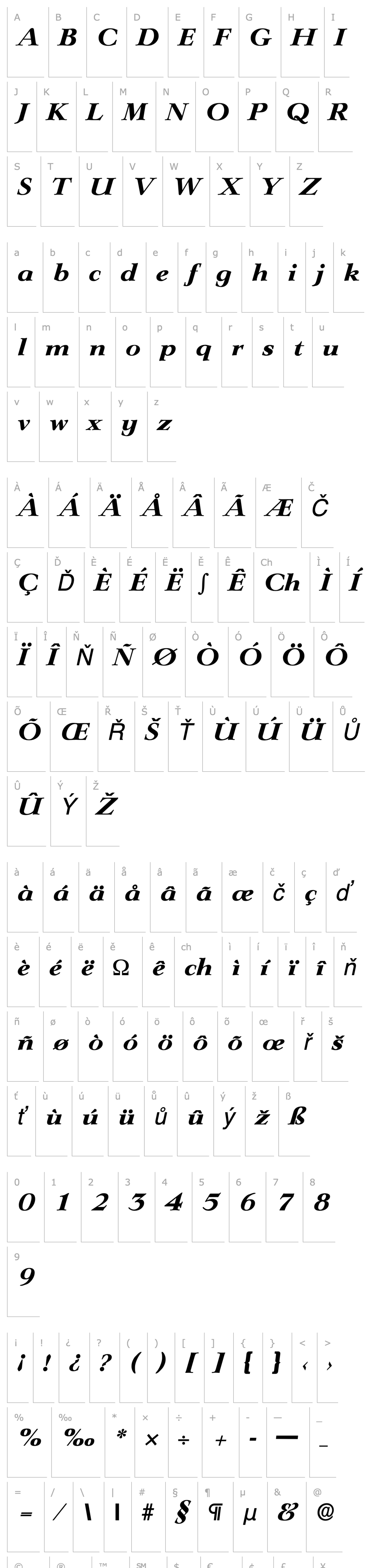 Přehled PhillipBecker-ExtraBold Italic