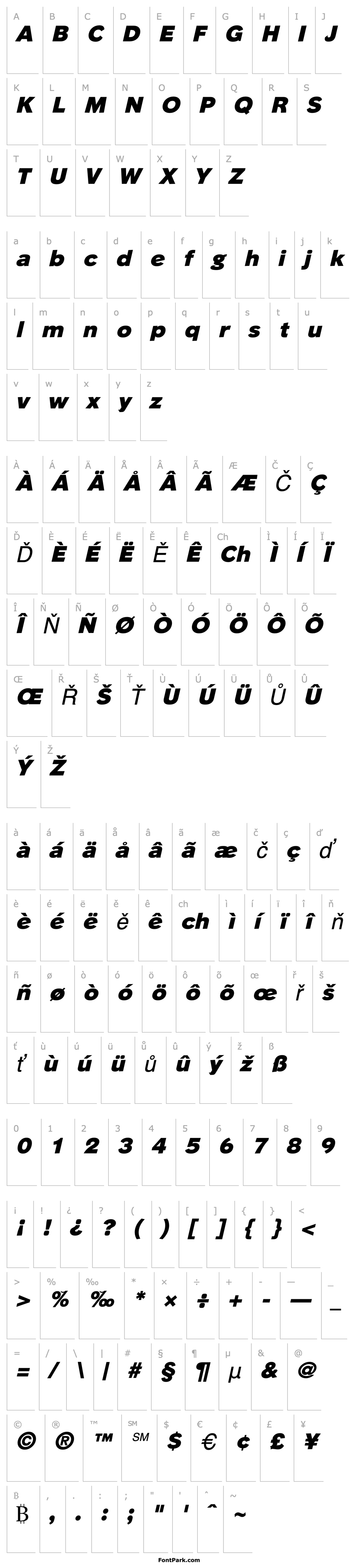 Přehled Phinster Heavy Italic