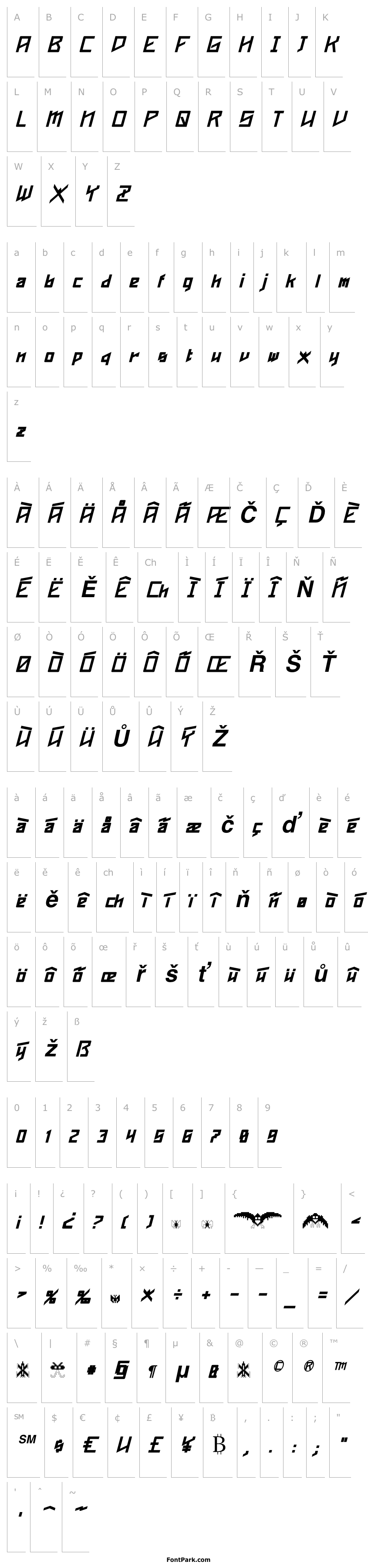 Přehled Phoenixians Bold Italic