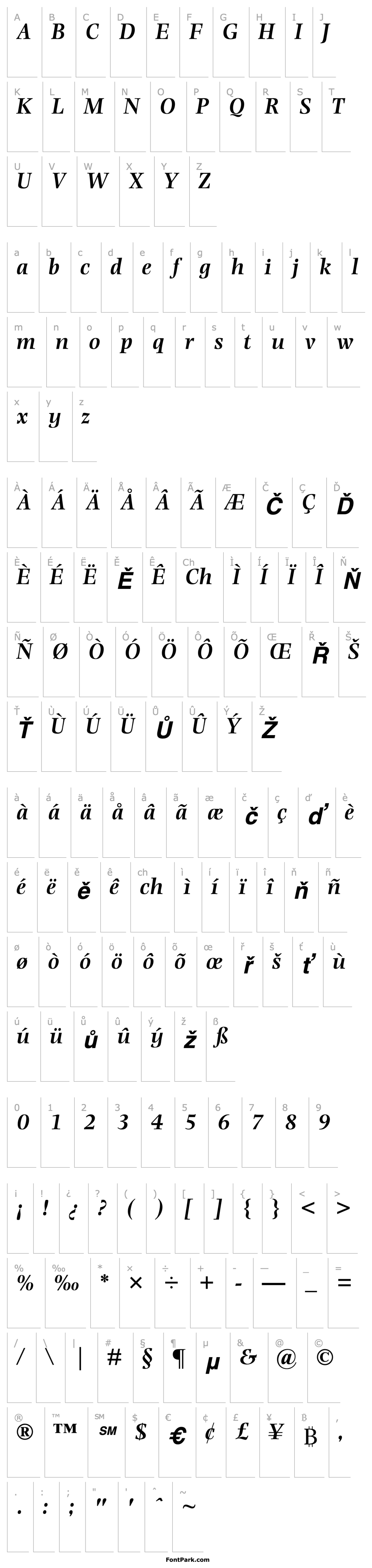 Overview PhotinaMT-SemiBold Italic