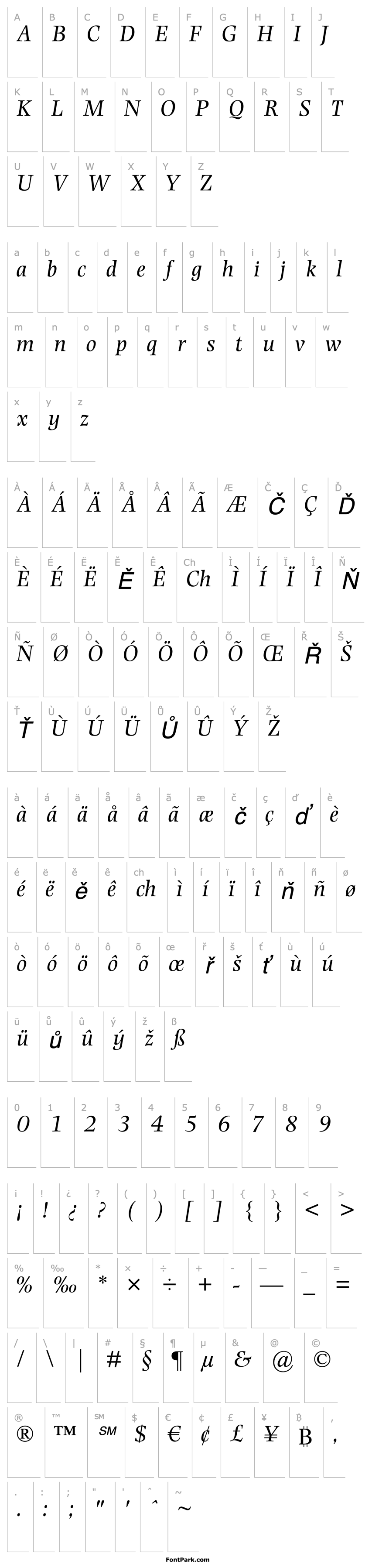 Overview PhotinaMTStd-Italic