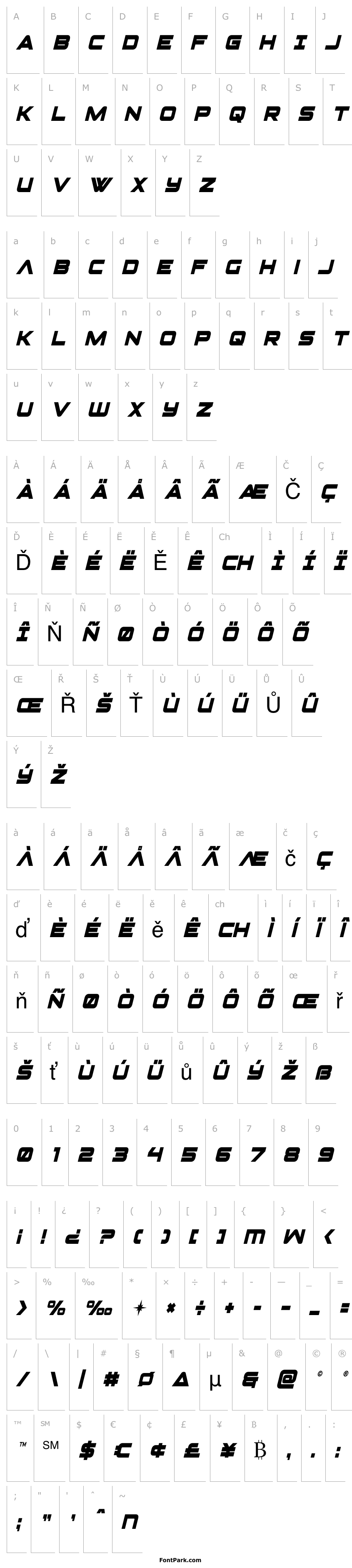 Přehled Pilot Command Condensed Italic