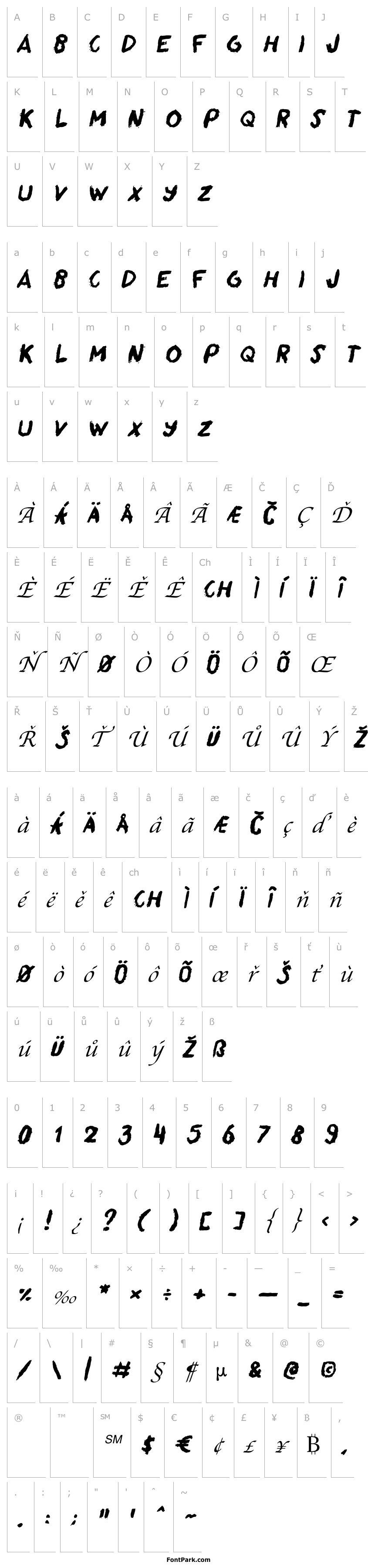 Přehled Pinzelan Italic