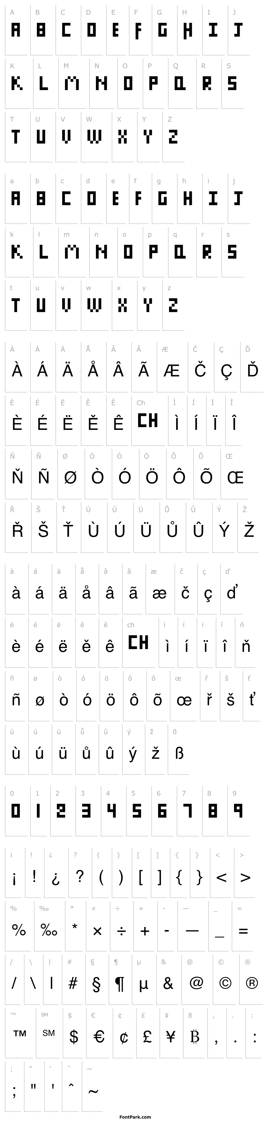 Overview Pixel Letters Regular