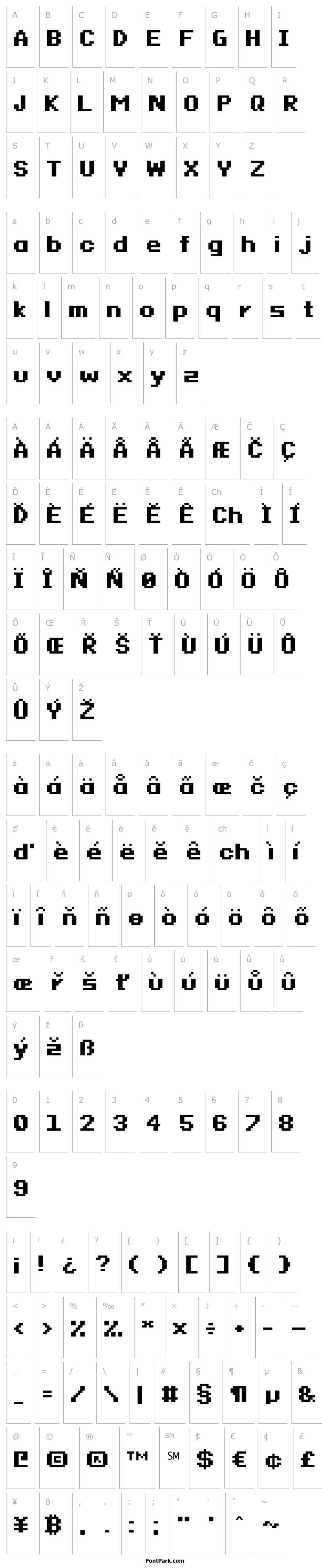 Přehled Pixeloid Sans Bold