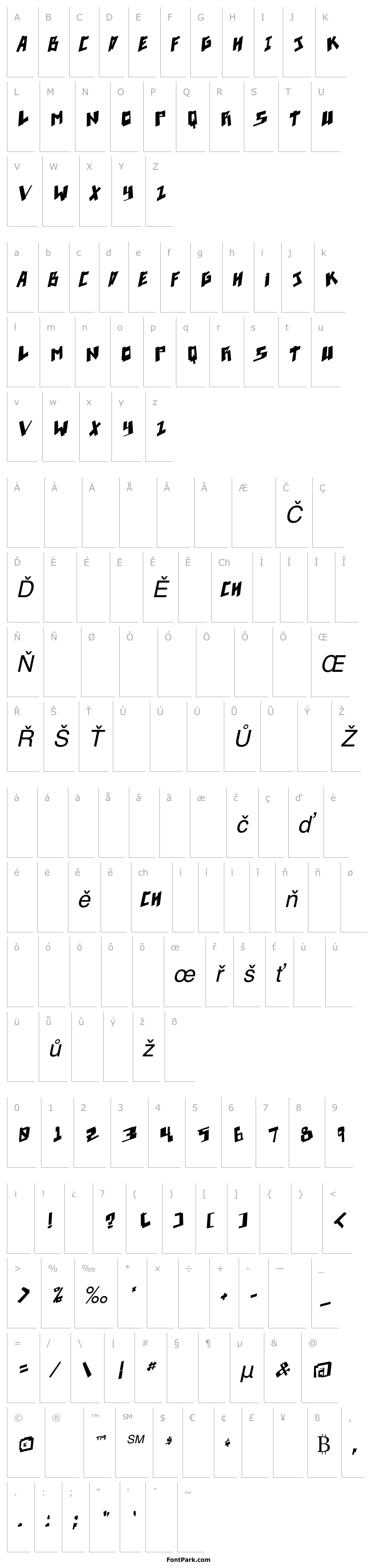 Overview pixelpunk Italic
