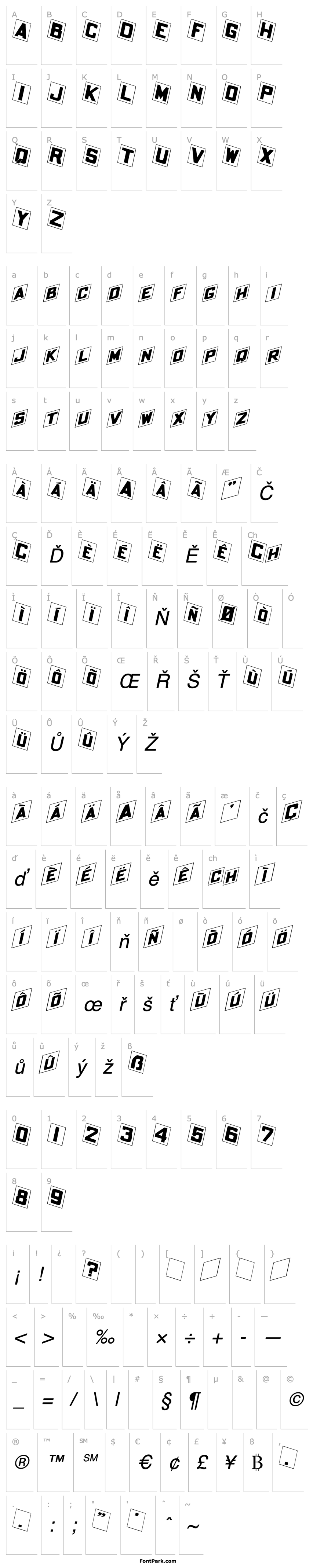 Overview PlacecardExtended Italic