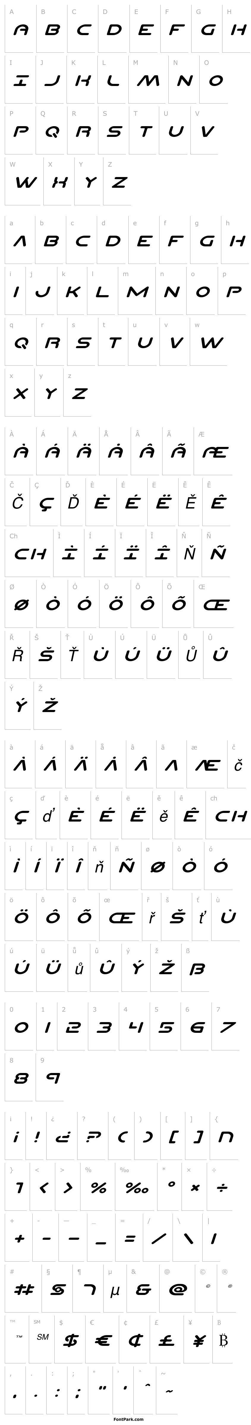 Přehled Planet N Expanded Italic