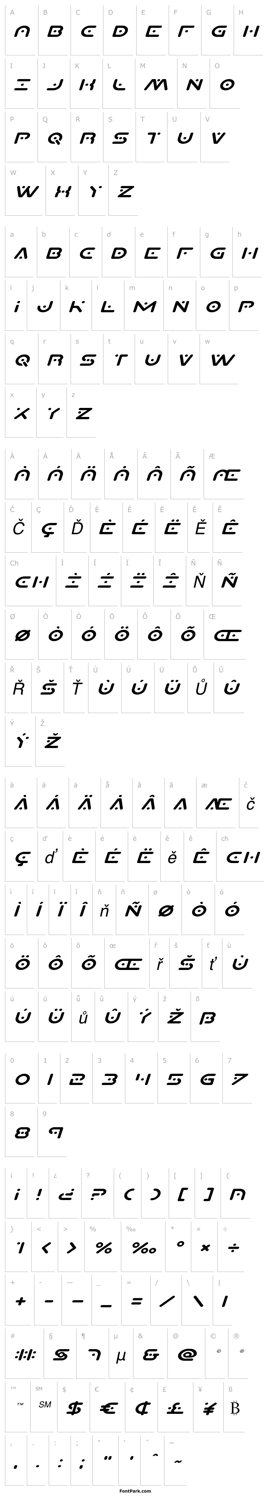 Přehled Planet X Expanded Italic