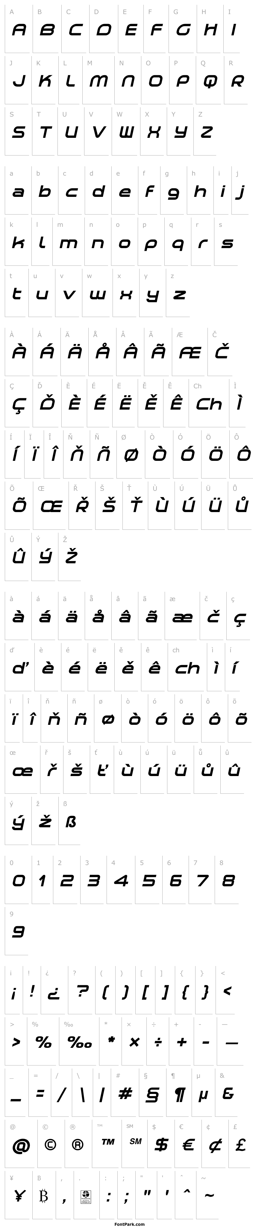 Přehled Planetium-X Bold Italic Demo