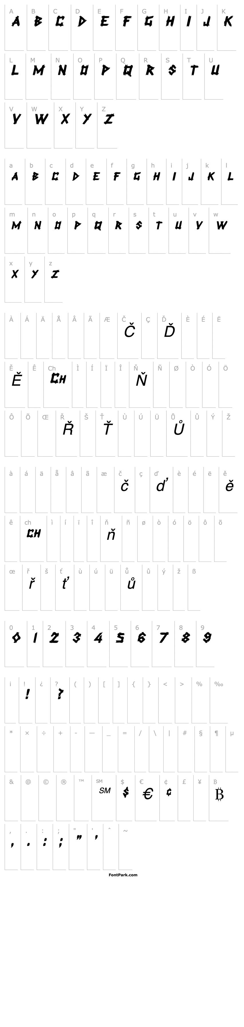 Overview PlanksDisplayCaps Italic