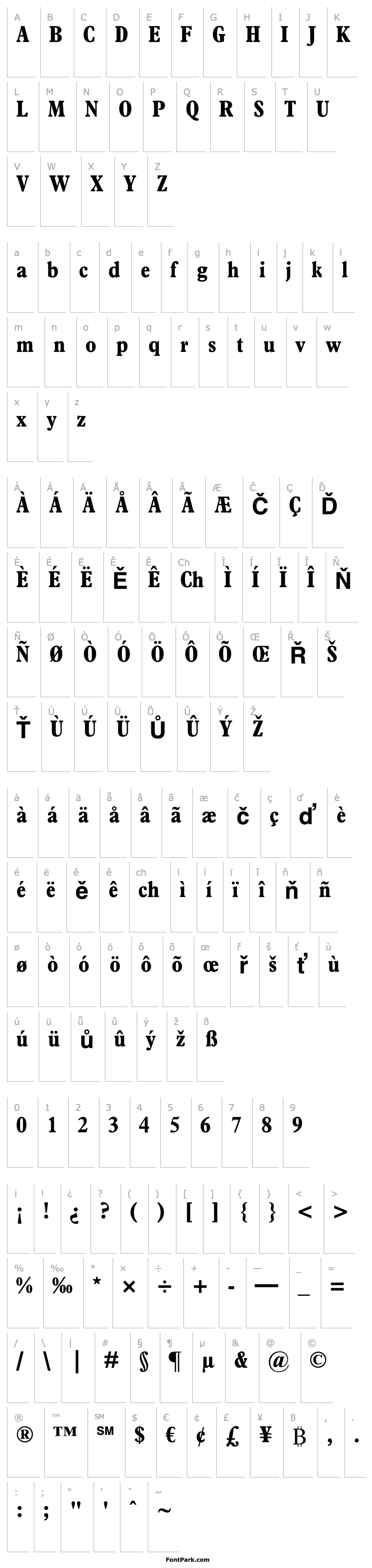 Overview Plantin-BoldCondensed