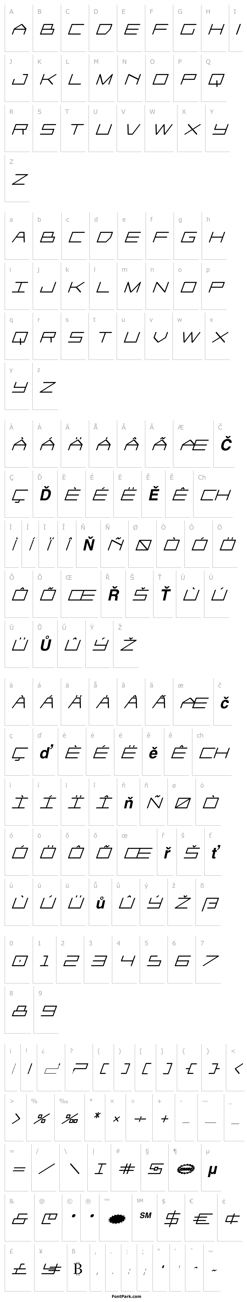 Overview Player 1 Up Heavy Italic