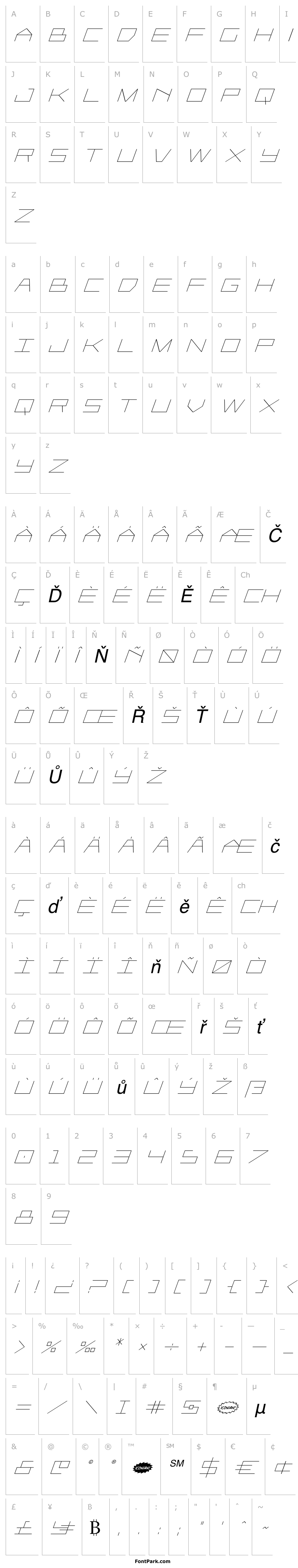 Overview Player 1 Up Italic