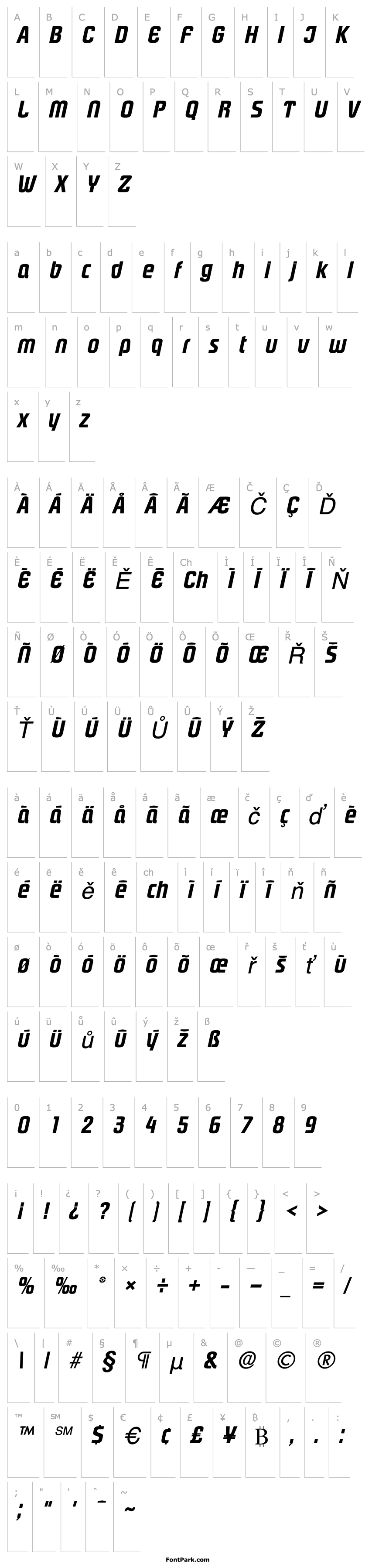 Overview PloverExtrabold Italic