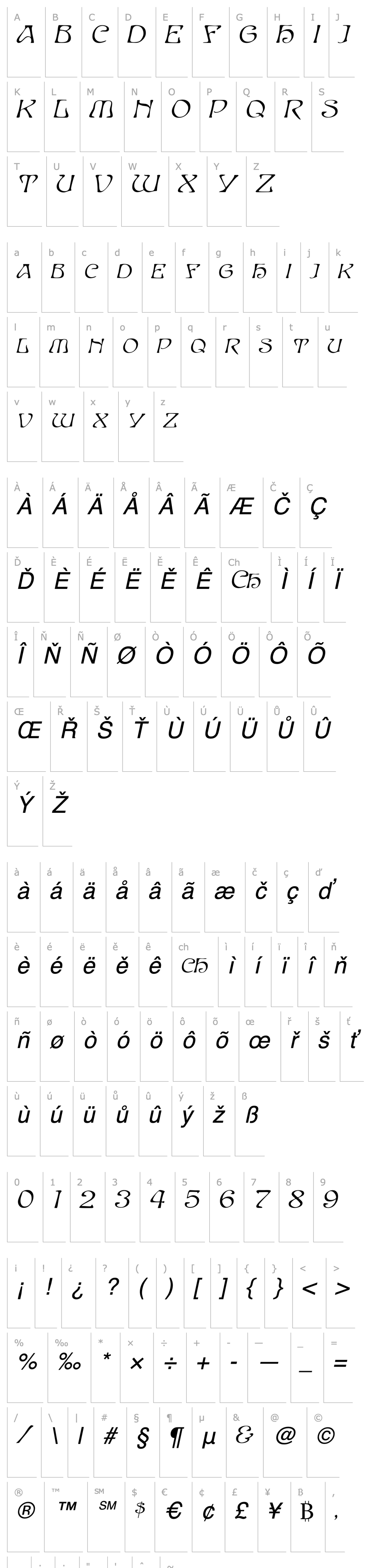 Overview PlumosaSCapsSSK Italic