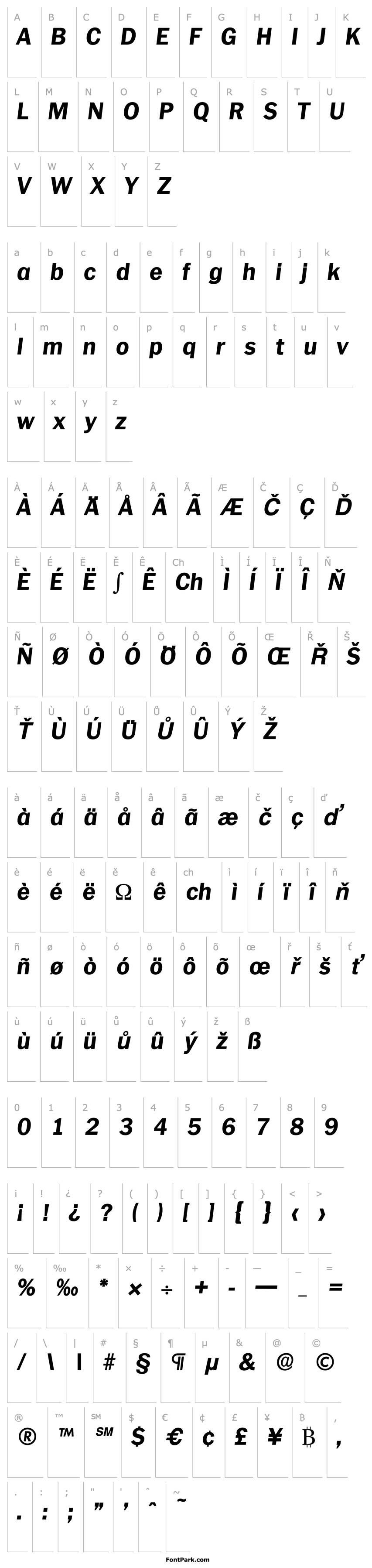 Overview Plymouth-Serial-ExtraBold-RegularItalic