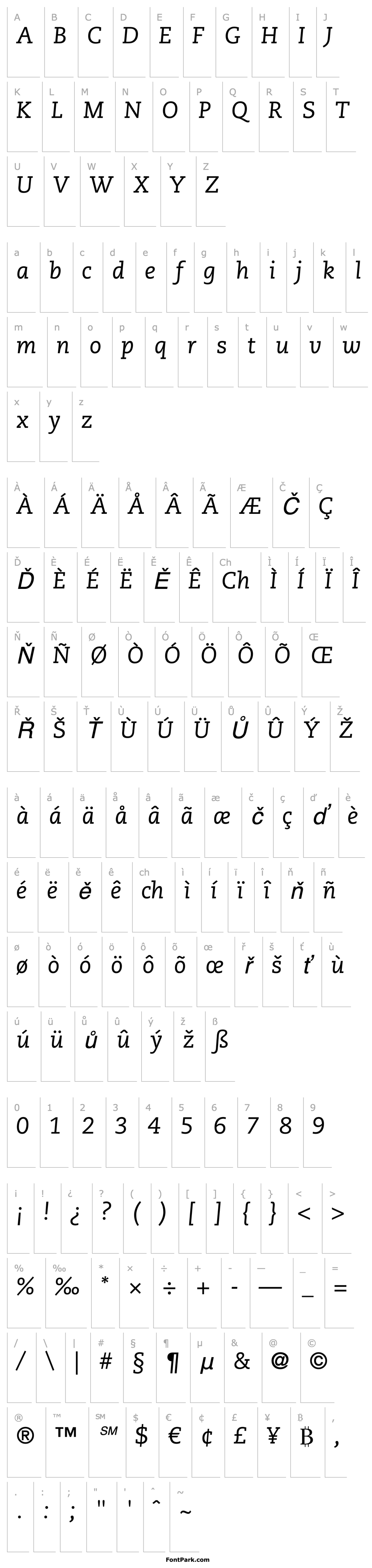 Overview PMN Caecilia LT 56 Italic