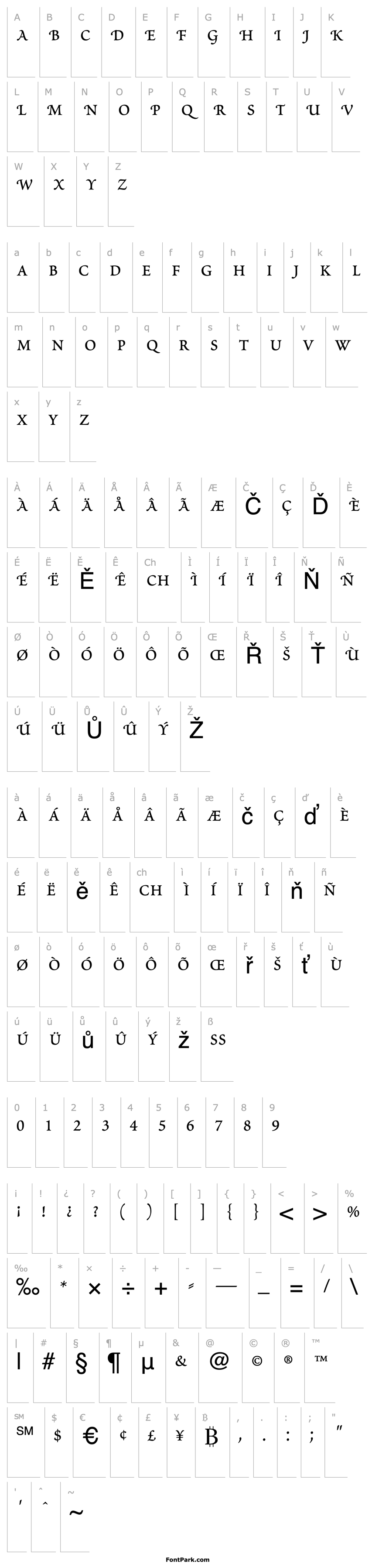 Overview Poetica Roman Small Capitals