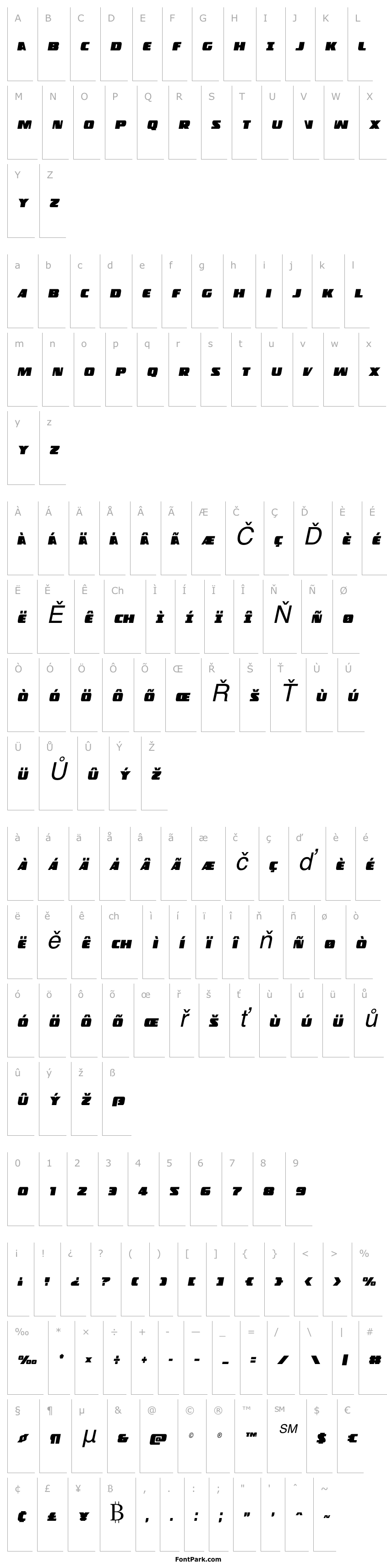 Přehled Police Cruiser Condensed Italic