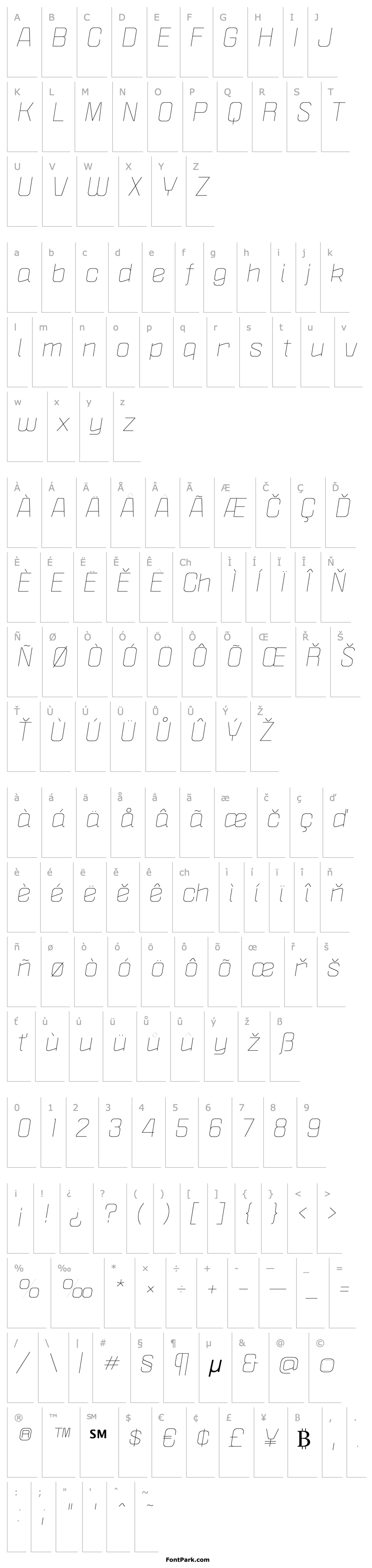 Overview Politica XT Thin Italic