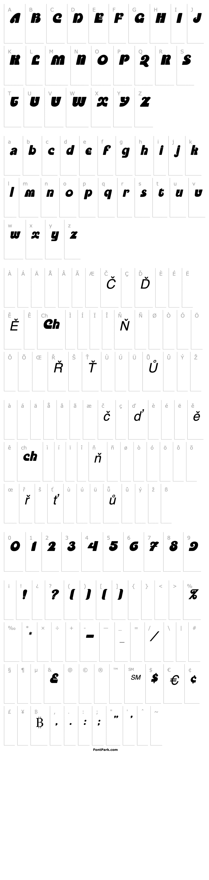 Overview PookyDisplay Italic