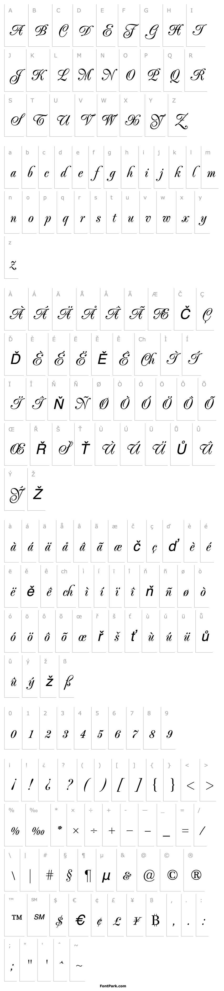 Overview Poppl-Exquisit Italic