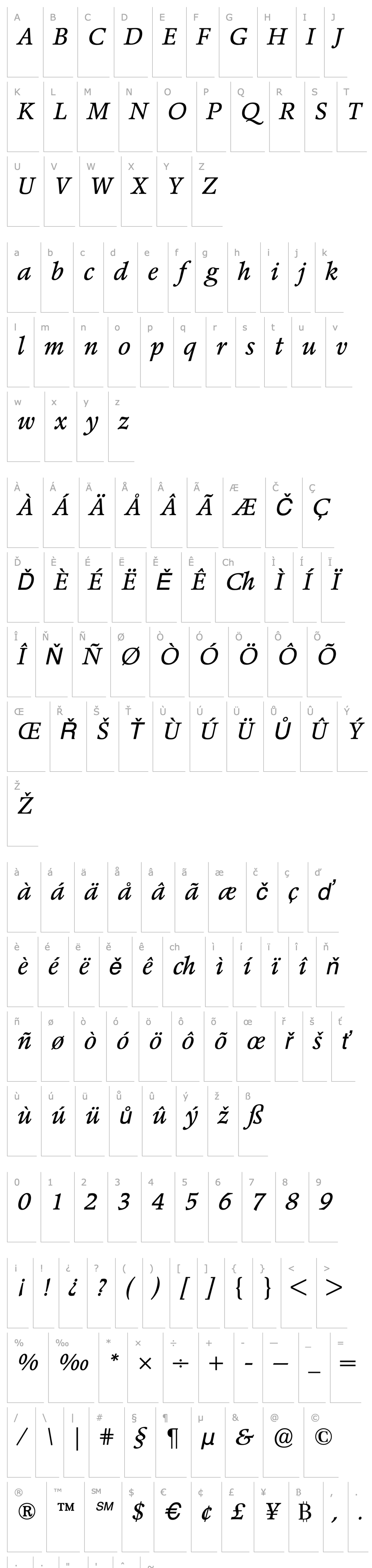 Overview Poppl-Pontifex BE Italic