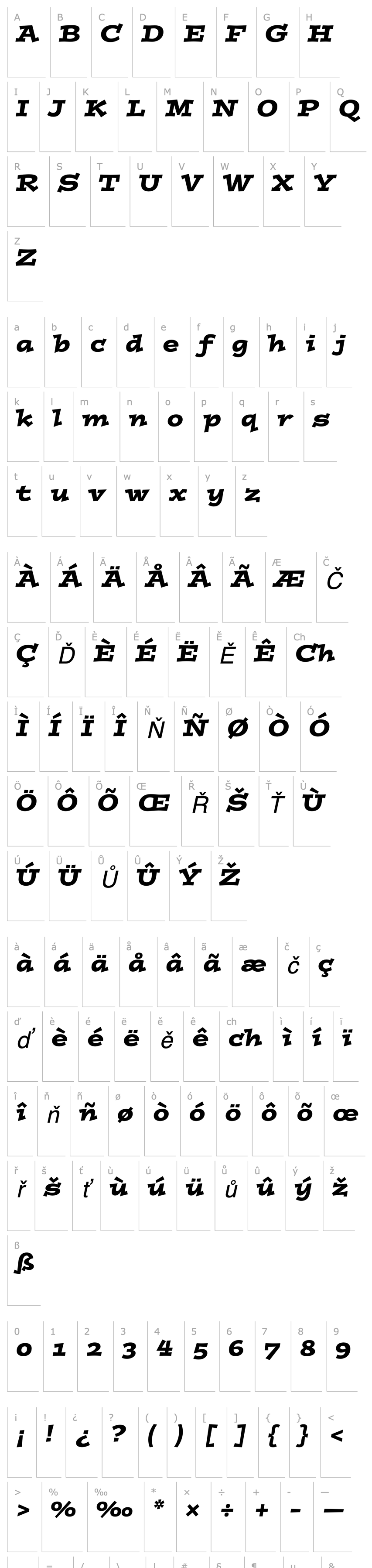 Přehled PostinoStd-Italic